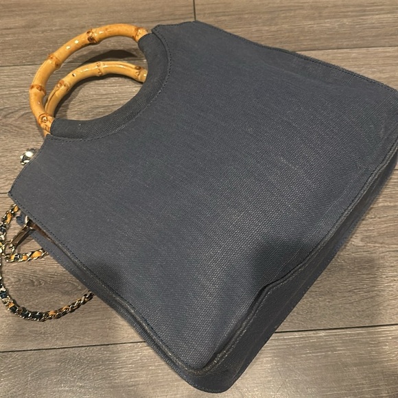 Fossil canvas tote bamboo round handles - Picture 5 of 15